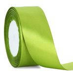 TONIFUL 4 cm x 22 m genişliğinde adaçayı yeşili saten kurdele düğün araba dekorasyonu, sandalye el sanatları, hediye paketleme, kupa, tören, masa fiyonkları, çiçek dikişi, parti dekorasyonu için