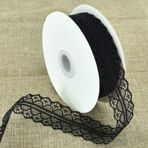 TONIFUL Dantel Trim Kurdele Siyah 1,2 inç Geniş Vintage Desen Rulo Şeritler Hediye Paketleme için 25 Yard Sevgililer Günü Çiçekli Kendin Yap El Sanatları Dikiş Gelin Düğün Doğum Günü Parti Dekorasyonları