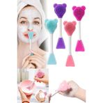 Tonkut Cilt Bakım Fırçası ve Maske Spatulası Silikon Yüz Temizleme Maske Sürme Krem Peeling Uygulama - Standart