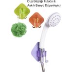 Tonkut Duş Başlığı Tutucu Askılı Kendinden Yapışkanlı Banyo Kancalı Askılık Organizer - Standart