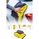 Tonkut Yünlü Mikro Fiber Araba Yıkama ve Temizlik Bezi – 30×30 cm Nano Teknoloji Toz Bezi - Standart - Çok Renkli