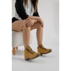 Tonny Black Camel Renkli Trekking Bot Düz Topuklu Bağcıklı Rahat Kalıp Kaymaz Taban