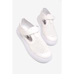 Tonny Black Çocuk Unisex Beyaz Çoçuk Cırtlı Sandalet