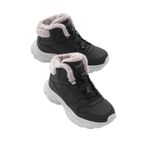 Tonny Black Çocuk Unisex Faylon Taban İçi Kürklü Lastik Bağcıklı Bot, 32, TBALS020, Siyah, Unisex Çocuk