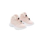 Tonny Black Çocuk Unisex Faylon Taban İçi Kürklü Lastik Bağcıklı Bot, 33, TBALS020, Pudra, Unisex Çocuk