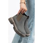 Tonny Black Çocuk Unisex Füme Süet Fermuarlı Lastikli Chelsea Bot Kalın Tırtıklı Termo Taban ile Rahat Kullanım