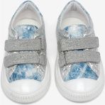 Tonny Black Çocuk Unisex Gümüş Çoçuk Sim Detaylı Cırtlı Rahat Kalıp Sneaker