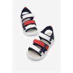 Tonny Black Çocuk Unisex Lacivert Kırmızı Beyaz Çoçuk Renkli Rahat Kalıp Sandalet