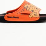 Tonny Black Çocuk Unisex Oranj Poli Taban Ayıcık Desenli Terlik