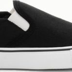 Tonny Black Çocuk Unisex Siyah Kauçuk Taban Keten Lastikli Spor Ayakkabı
