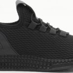 Tonny Black Çocuk Unisex Siyah Rahat Kalıp Lastik Bağcıklı Spor Ayakkabı
