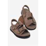 Tonny Black Çocuk Unisex Vizon Rahat Kalıp Çift Tokalı Bebe Paitk Sandalet
