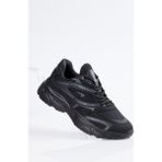 Tonny Black Erkek Faylon Taban Spor Ayakkabı Ortopedik Siyah TBB013 Kaymaz Taban