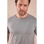 Tonny Black Erkek Gri Normal Kalıp Rahat Basic T-Shirt