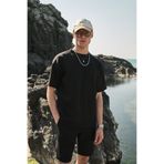 Tonny Black Erkek Siyah Rahat Kalıp Oversize Kesim T-Shirt