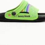 Tonny Black Kız Çocuk Yeşil Poli Taban Gökkuşağı Desenli Terlik