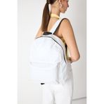 Tonny Black Unisex Beyaz Önü Fermuarlı Iki Bölmeli Sırt Çantası