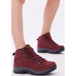 Tonny Black Unisex Bordo Rahat Kalıp Bağcıklı Trekking Bot