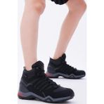 Tonny Black Unisex Siyah Füme Rahat Kalıp Yanı Şerit Detaylı Bağcıklı Trekking Bot
