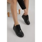 Tonny Black Unisex Siyah Termo Taban Bağcıklı Günlük Spor Ayakkabı