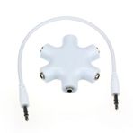 Tonsee 3,5 mm kulaklık ses dağıtıcı 1 2 3 4 5 fiş kablosu, akıllı telefonlar, tabletler, MP3 çalar, Apple, Samsung, HTC, LG, Sony, Nokia, Huawei ve daha fazlası için (beyaz)