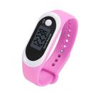 Tonsee Accessoire Erkek dijital kol saati, adım spor saati, sayaç, kalori sayacı, kol saati, akıllı spor saati, kol saati, uzun bileklik (pembe, tek beden)