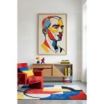 Tontilika Renkli Portre Soyut Çizim 1. Kalite Ahşap Çerçeveli Dekoratif Tablo – Tekli-21x30