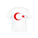 TONTİŞLER BEBEK VE ÇOCUK GİYİM Beyaz Kısa Kollu Ay Yıldızlı Tişört (5-6-7-8-9-10-11-12-13-14-15) Yaş