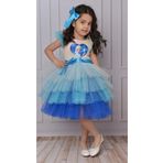 TONTİŞLER BEBEK VE ÇOCUK GİYİM Doğumgünü Elbisesi Kız Çocuk Tokalı Elsa Kostüm Hediyelik Düğün (1-2-3-4-5-6-7-8) Yaş