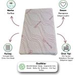 TonToo 80X140 Bebek Yatağı - Ergonomik Anti-Alerjik - Nefes Alır Terletmez - 0-6 Yaş - 80 x 140 x 10 cm