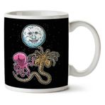 Tony Harrison Outrageous Moon Alien Mighty Boosh Iki Tarafı Baskılı Kupa Bardak