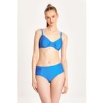 TOO SALTY SWIMWEAR KADIN BÜZGÜLÜ BALENLİ TOPARLAYICI YÜKSEK BEL BİKİNİ TAKIMI 24s101st mavi-40