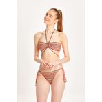 TOO SALTY SWIMWEAR KADIN ÇOK RENKLİ AKSESUARLI DANTELLİ STRABLEZ BİKİNİ TAKIMI 24S113ST RENKLİ-36