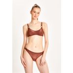 TOO SALTY SWIMWEAR KADIN HALKA AKSESUARLI BRALET BİKİNİ TAKIMI 24S123ST kahverengi-36