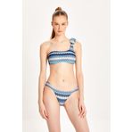 TOO SALTY SWIMWEAR Kadın Lacivert Dantelli Tek Omuz Bikini Takımı 24s121st lacivert-42