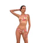 TOO SALTY SWIMWEAR KADIN RENKLİ ŞAL DESEN TOPARLAYICI BOYUNDAN BAĞLI KLASİK BEL BİKİNİ TAKIMI 24S108ST renkli-44