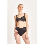 TOO SALTY SWIMWEAR Kadın Siyah Simli Balenli Toparlayıcı Yüksek Bel Bikini Takımı 24s104st siyah-40