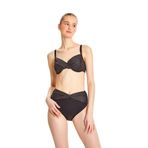 TOO SALTY SWIMWEAR Kadın Siyah Simli Balenli Toparlayıcı Yüksek Bel Bikini Takımı 24s104st siyah-42