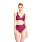 TOO SALTY SWIMWEAR KADIN TOPARLAYICI YÜKSEK BEL ARKADAN AYARLI BİKİNİ TAKIMI 24S105ST mürdüm-42