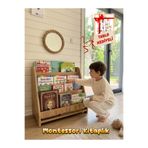 Tooall Montessori 3 Raflı Eğitici Çocuk Kitaplığı Çocuk Odası İçin Yer Kitaplığı