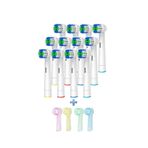 Toocare Oral-B Şarjlı ve Pilli Diş Fırçası Uyumlu 12 Adet Pricesion Clean Yedek Başlık + 4 Adet Renkli Kapak