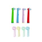 Toocare Oral-B Şarjlı ve Pilli Diş Fırçası Uyumlu 4 Adet Çocuk Yedek Başlığı + 4 Renkli Kapak