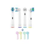 Toocare Oral-b Şarjlı Ve Pilli Diş Fırçası Uyumlu 4 Adet Yedek Başlık 4 Adet Renkli Koruyucu Kapak