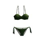 TooHot Kadın Yeşil Dönmeli Straplez Boyun Bağlı Bikini Takımı