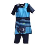 TooHot Kız Çocuk Kapalı Tesettür Mayo Takım Bone Hediyeli