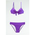 TooHot Mor Push-up Destekli Fiyonklu Alt Üst Bikini Takım