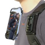 TOOLIN Sırt çantası kayışı için cep telefonu tutucu, cep telefonu için sırt çantası kayışı, cep telefonu kemeri, omuz askısı için akıllı telefon tutucu, yürüyüş / alinizm / tırmanma/seyahat için cep telefonu omuz askısı