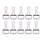 tooloflife Mor 19 mm/0,75 inç, 10 Adet Metal Katlanır Klipsler, Kağıt Kelepçeleri Bağlayıcı, Planlayıcı için İçi Boş İskelet Klipsleri, Günlük, Defter, Ofis, Kırtasiye Klipleri, Kağıt Bağlayıcı Klipsi