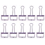 tooloflife Mor 32 mm/1,26 inç, 10 Adet Metal Katlanır Klipsler, Kağıt Kelepçeleri Bağlayıcı, Planlayıcı için İçi Boş İskelet Klipsleri, Günlük, Defter, Ofis, Kırtasiye Klipleri, Kağıt Bağlayıcı Klipsi