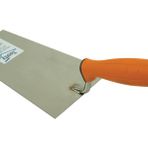 Toolty Kürek malası paslanmaz çelik, 180 mm, kauçuk sap, kürek ve kazıma için: Harç, çimento, alçı - tuğla, kendin yap - TLTY-1204T